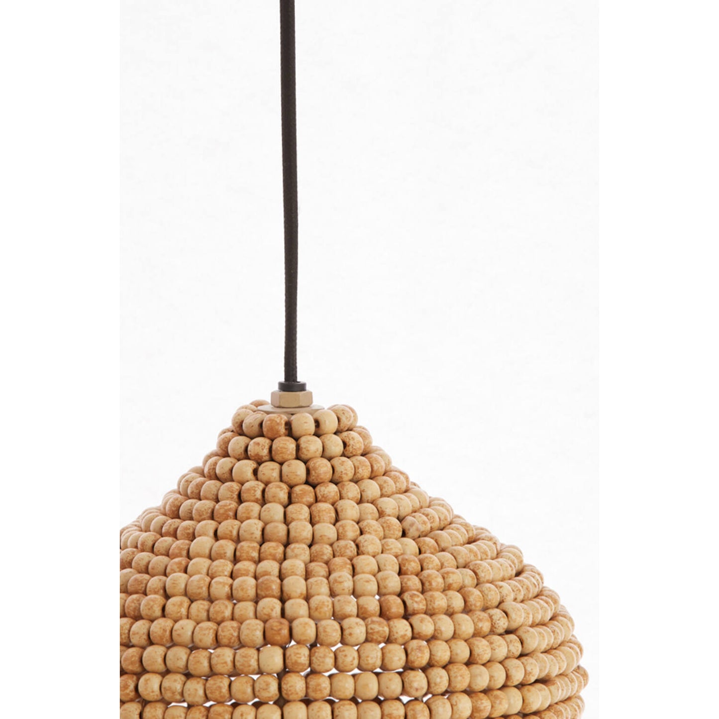 Suspension KALENGA en perles de bois naturel