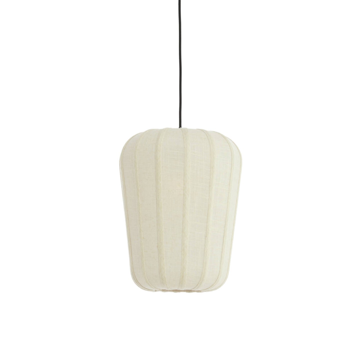 Suspension BIBURY – Motif bois brun foncé & blanc – Ø30 x H37,5 cm
