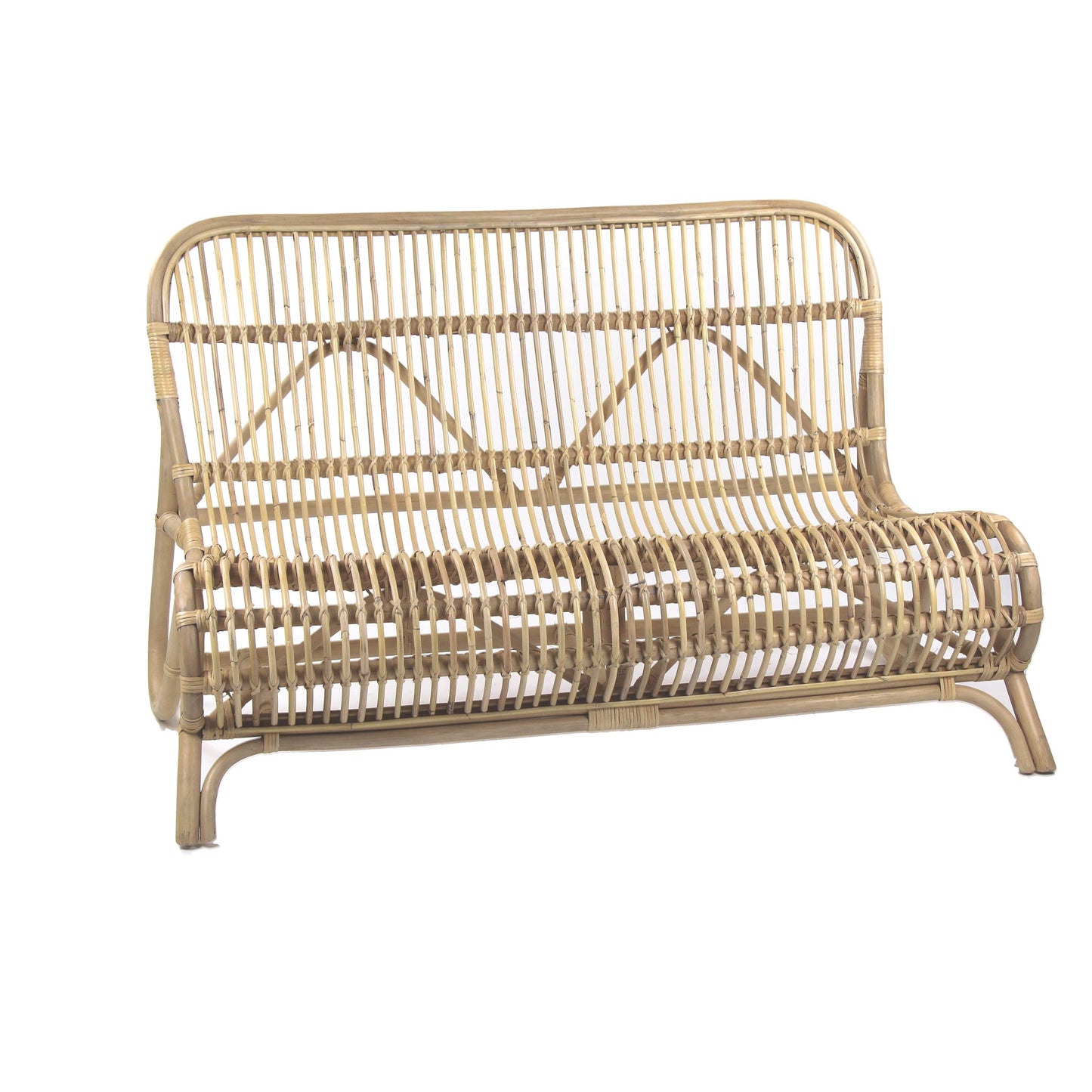 Fauteuil KIM - rotin - L 118 x W 80 x H 77 cm - naturel