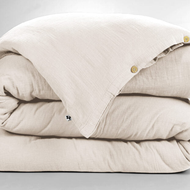 Housse de couette Gaze de coton unie GAÏA