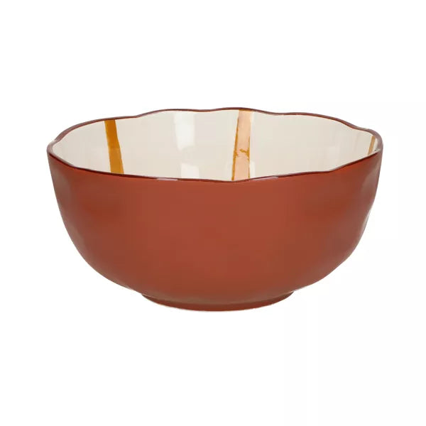 Saladier MYKONOS - Porcelaine - Ø 24 x H 11 cm - Jaune