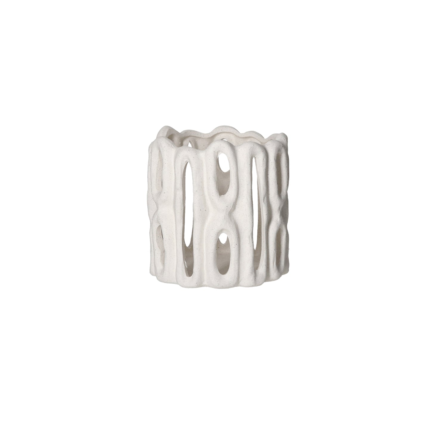 Photophore CADIZ - grès blanc