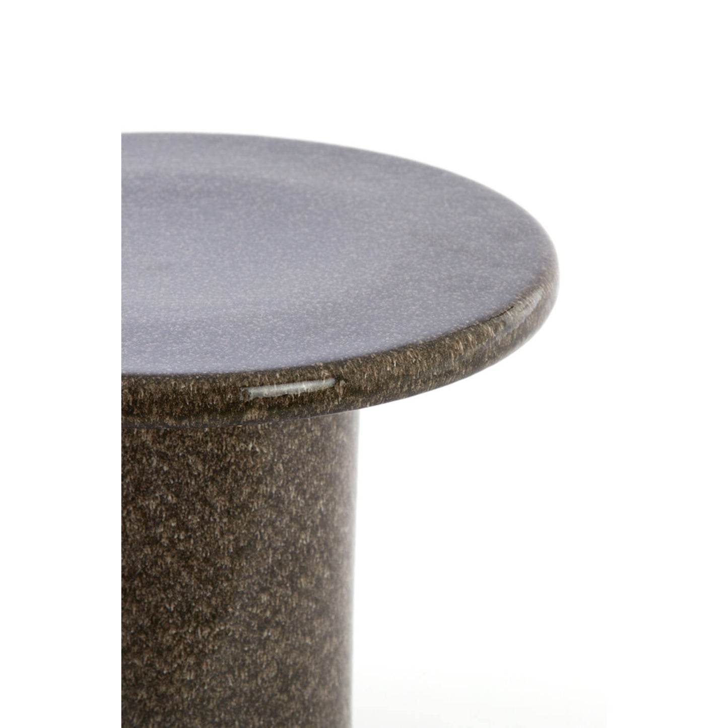 Table d’appoint TUDO Ø40,5x35,5 cm – Céramique brun foncé