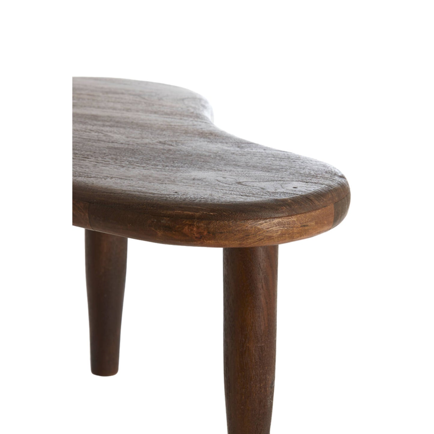 Table de salon 102x64x42 cm CANZO bois brun rougeâtre mat