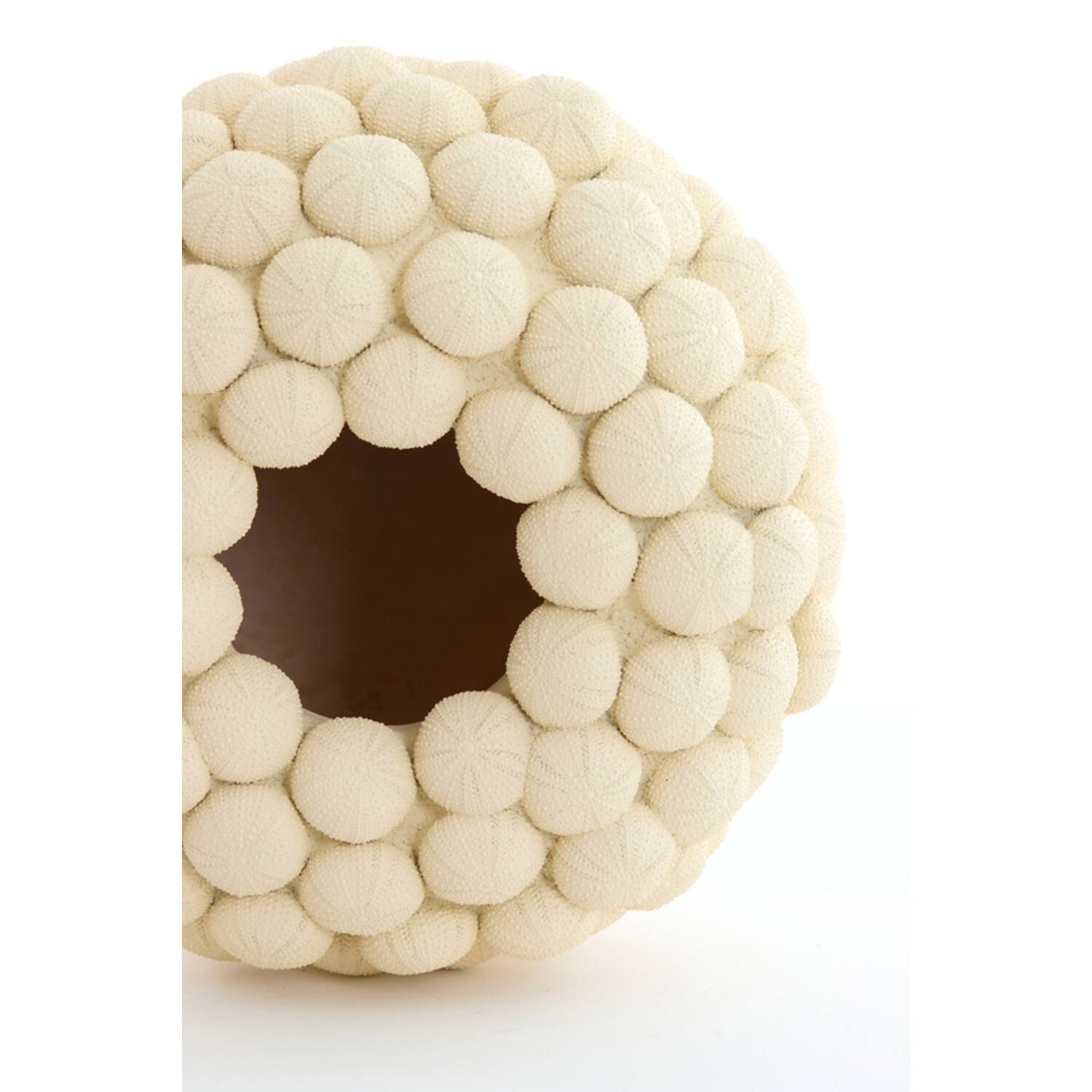 Vase Déco SEA URCHIN – Crème – Ø40 x H23,5 cm