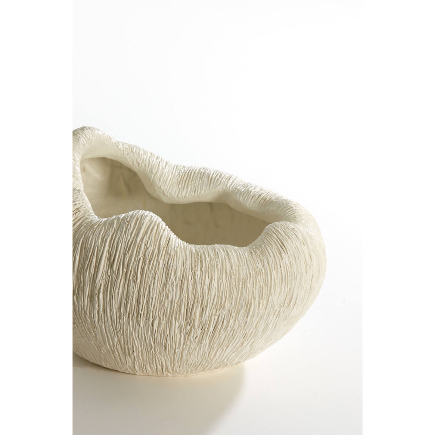 Vase déco DENISA 34x28x21 cm – Crème