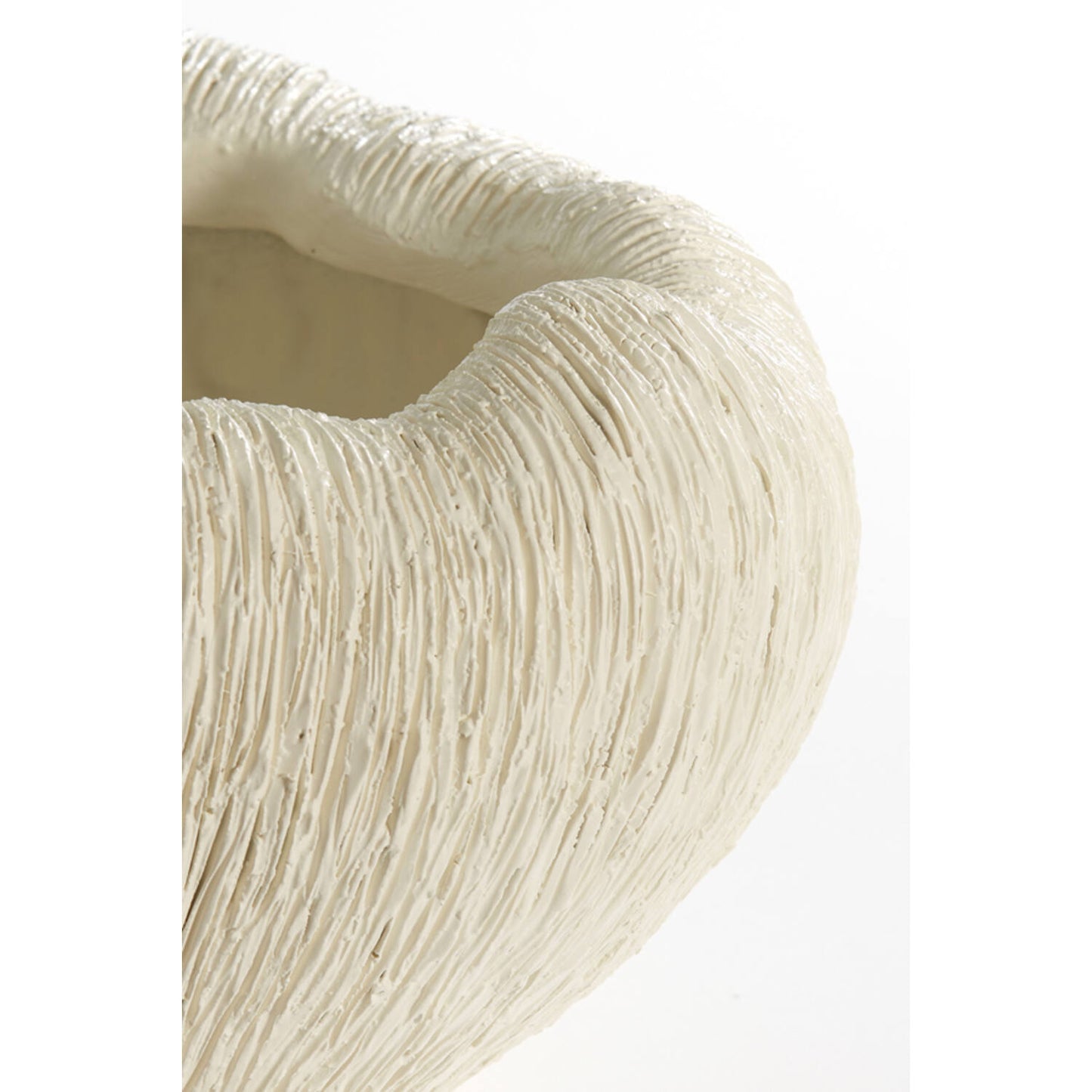 Vase déco DENISA 34x28x21 cm – Crème
