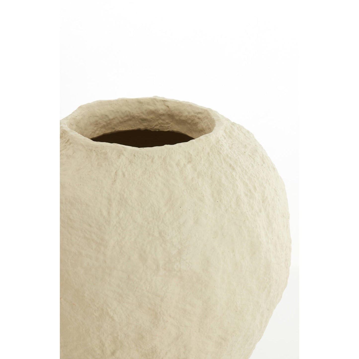 Vase déco PANTOJA Ø45x50 cm – Beige mat