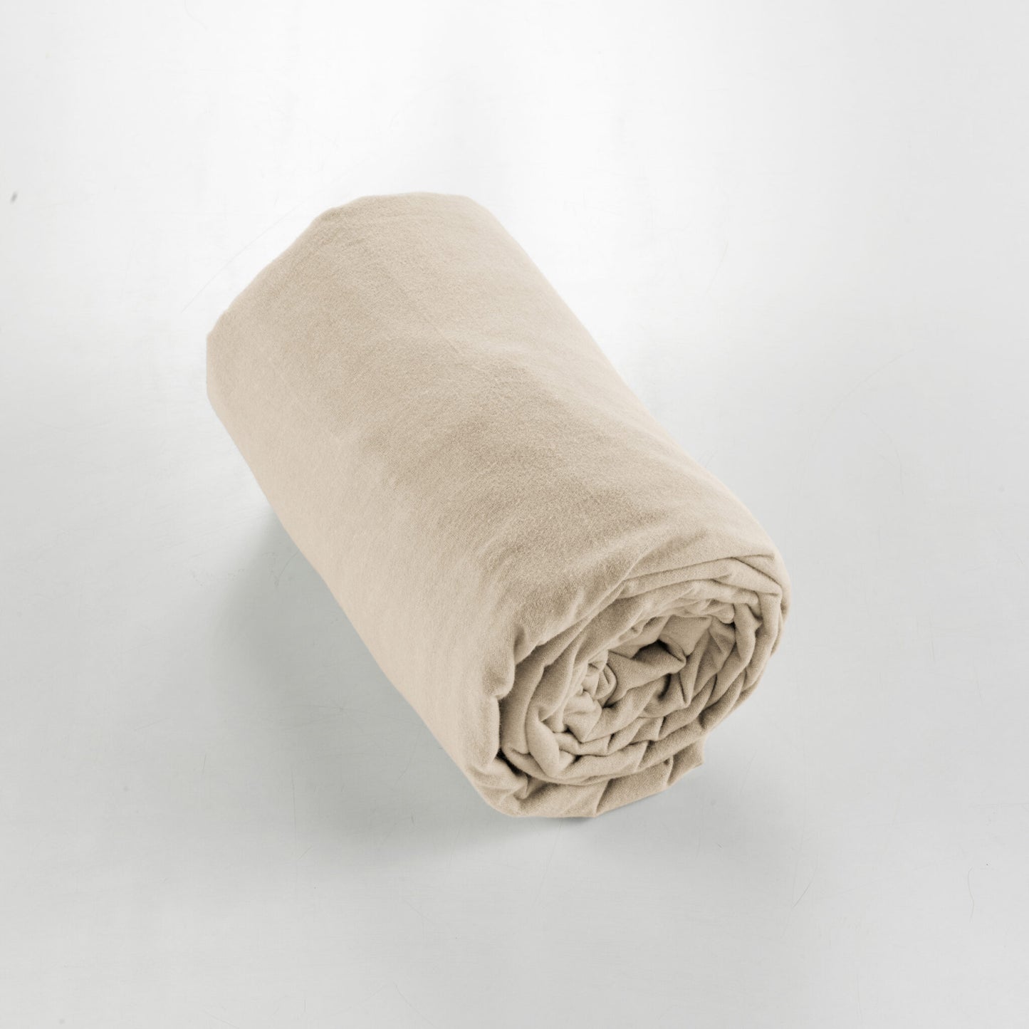 Drap-housse Candice – 140 x 190 cm – Flanelle unie Sable