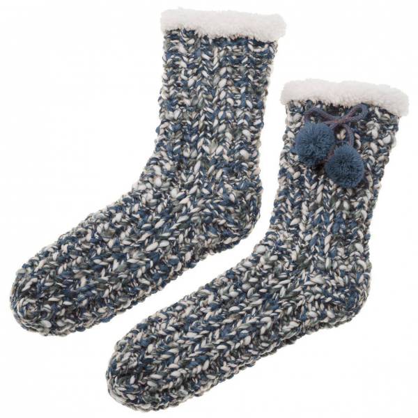 Chaussons chaussettes tricot chiné