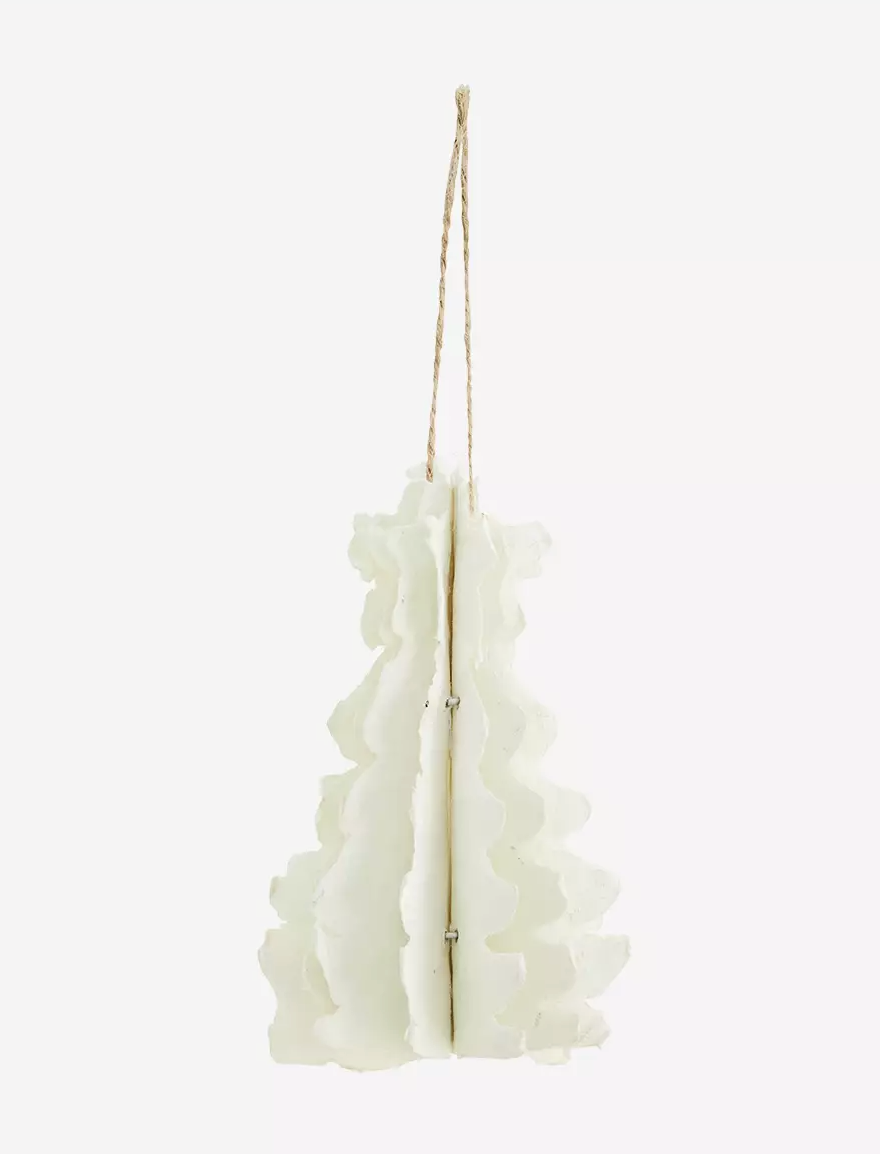 sapin de noel en paier a suspendre - H13cm