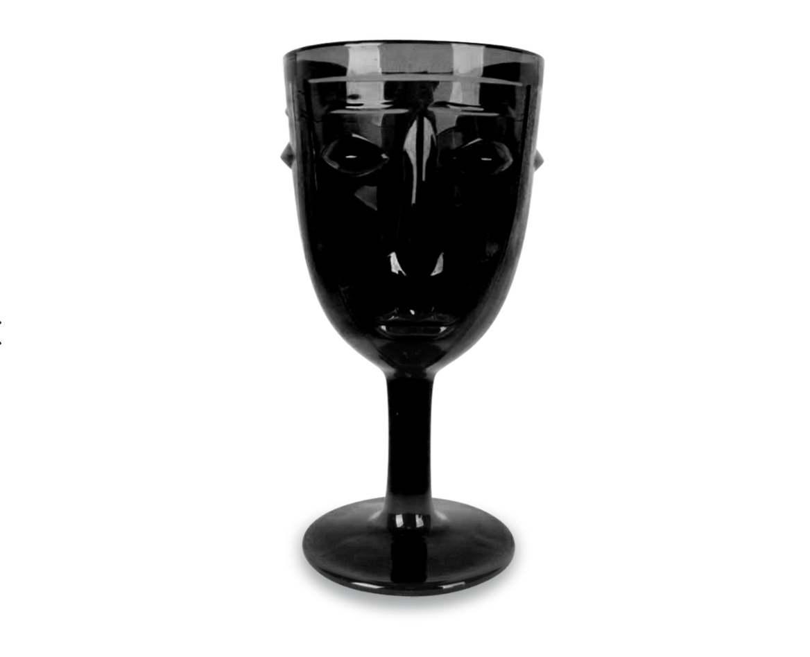 Verre à pied Visage - Ambre