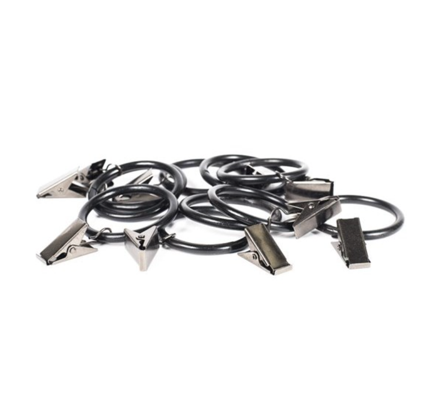 Anneaux de rideaux avec pinces - X10