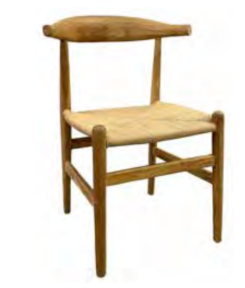 Chaise KASI - teck naturel et loom