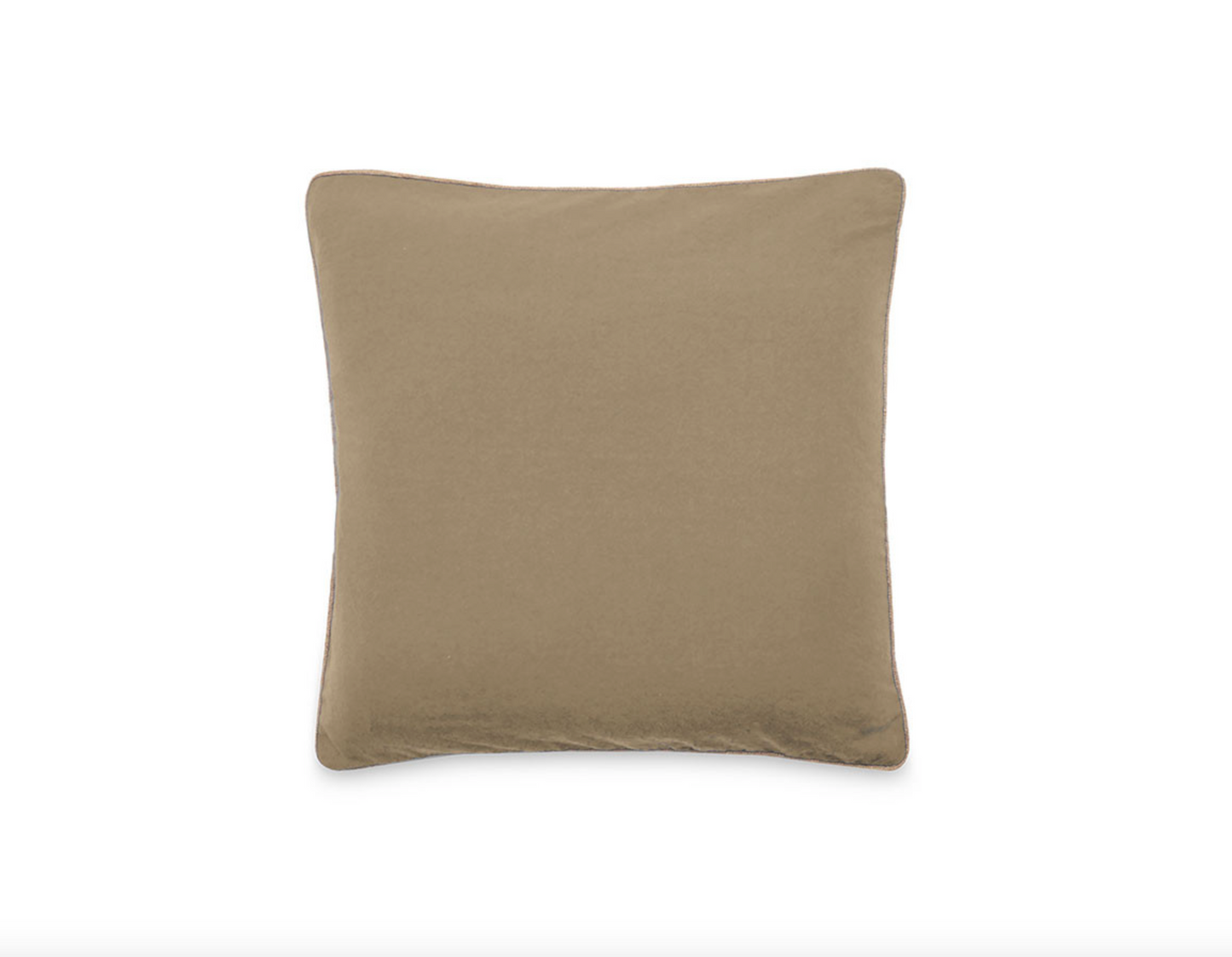 Housse de Coussin Hono en Coton Lavé - Bord Passepoil en Jute