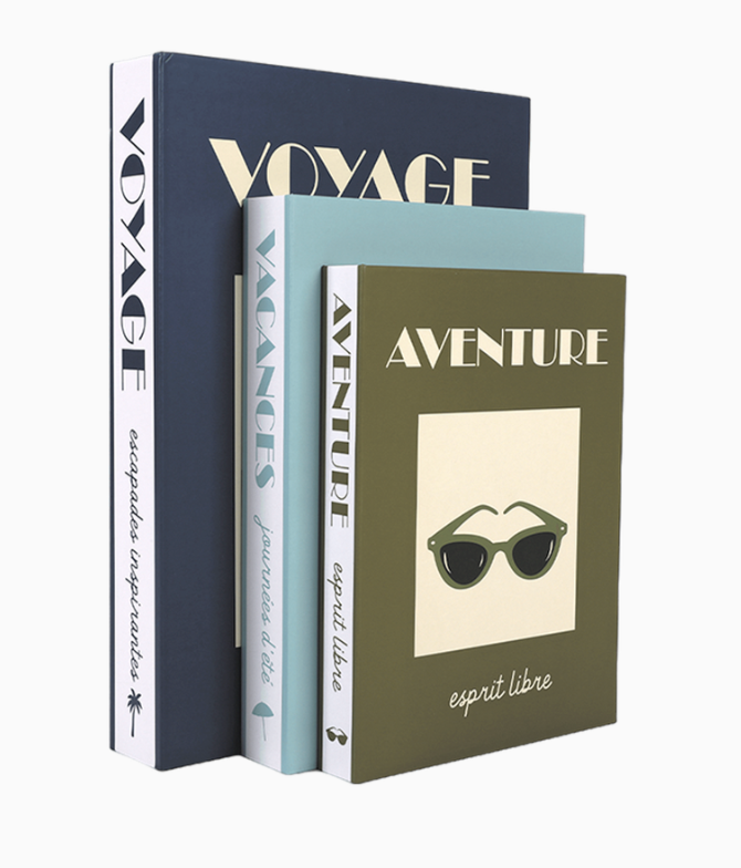 Set de 3 livres de rangement – Voyage