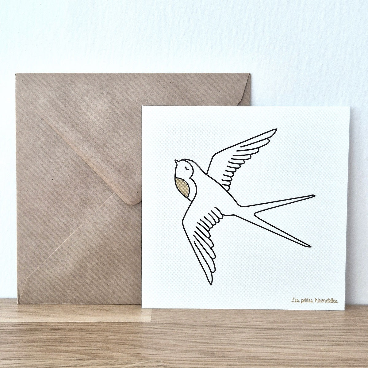 Carte & enveloppe - Les Petites hirondelles