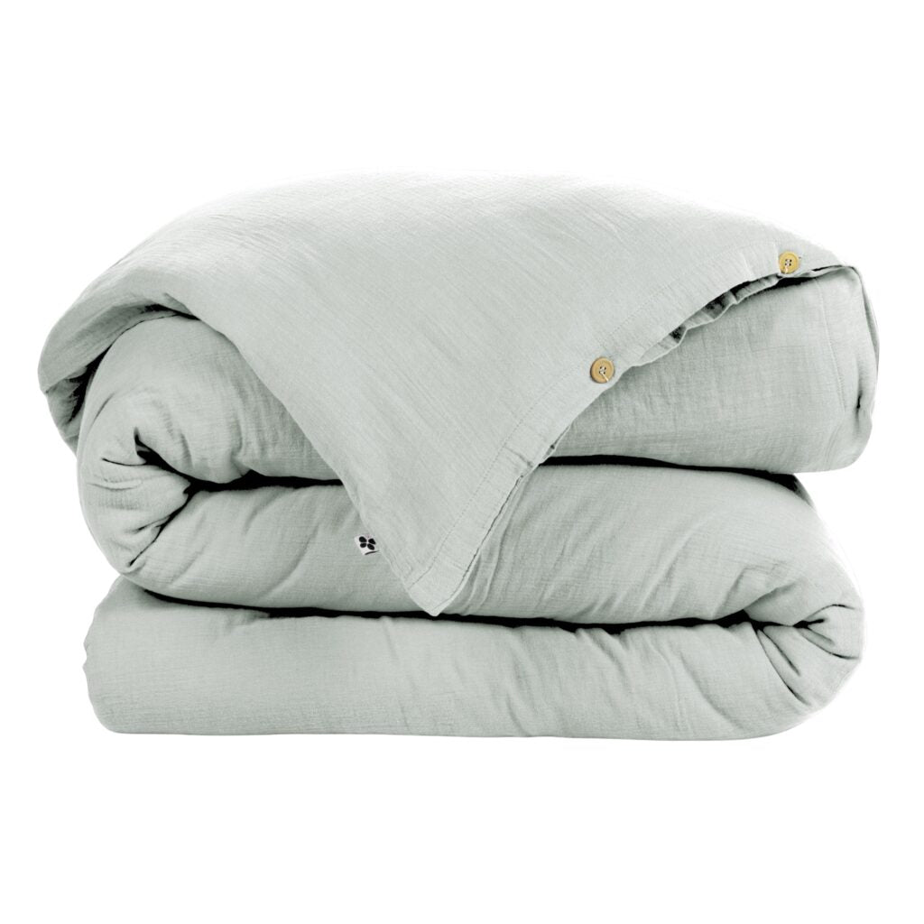 Housse de couette 140 x 200 cm – Gaze de coton unie GAÏA