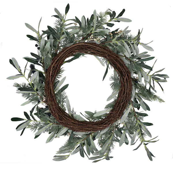 Couronne synthétique FELIZ- DIA 36/65 cm - encre