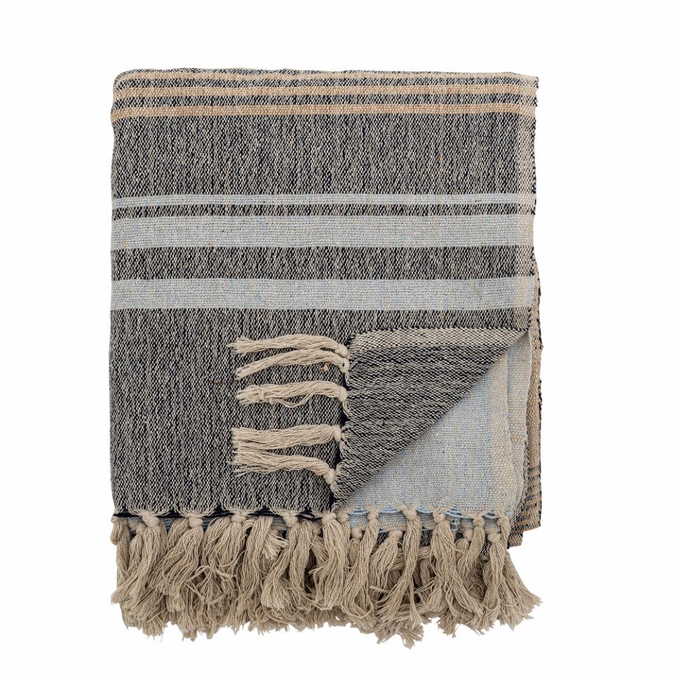 Plaid - Ferrara - Blue - Coton recyclé