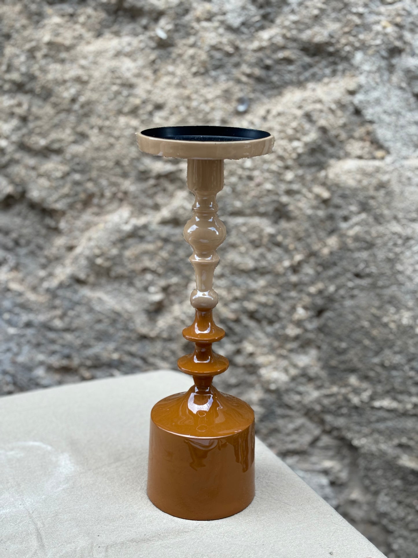 Bougeoir PM en métal - Sahara