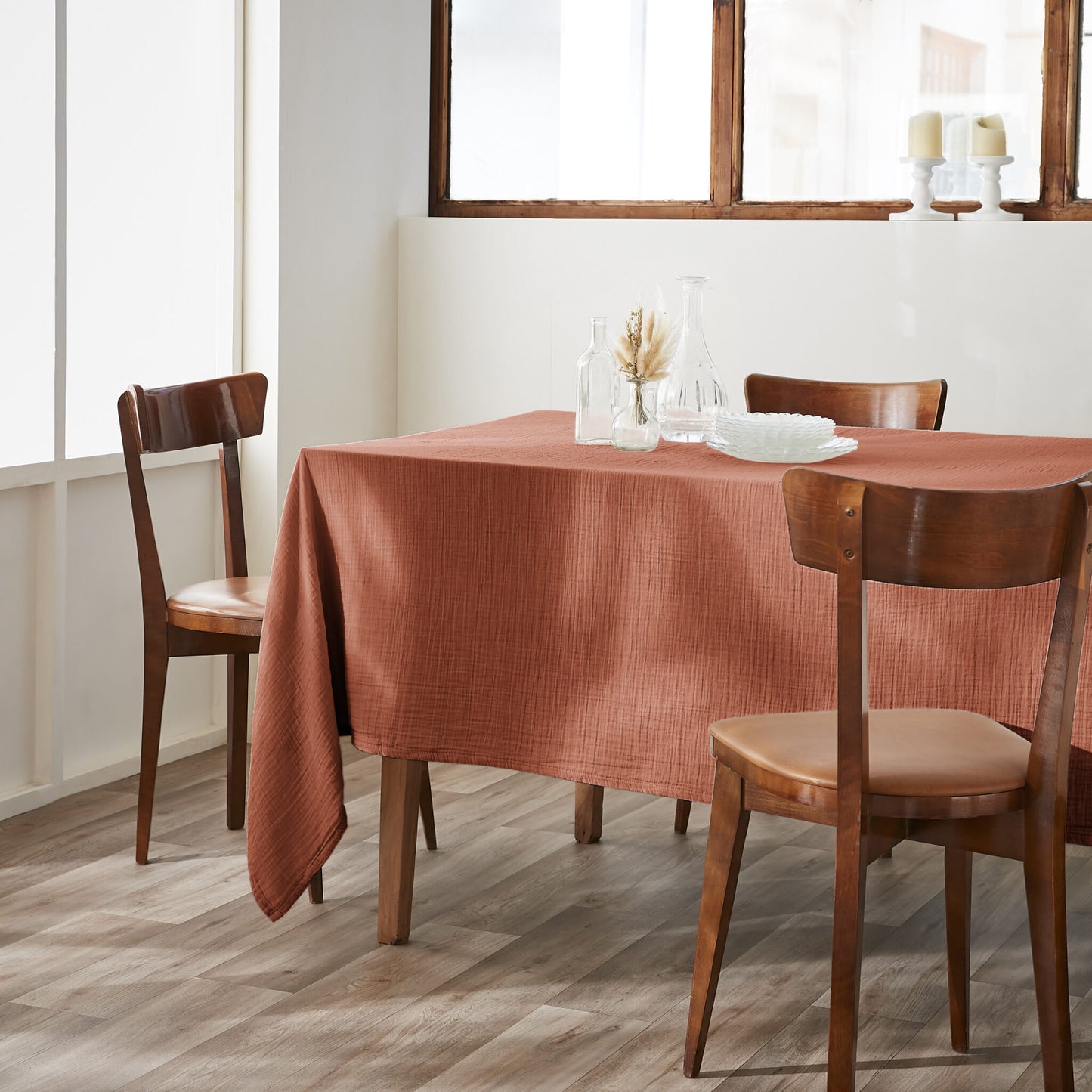 Nappe rectangle Gaze de coton unie GAÏA