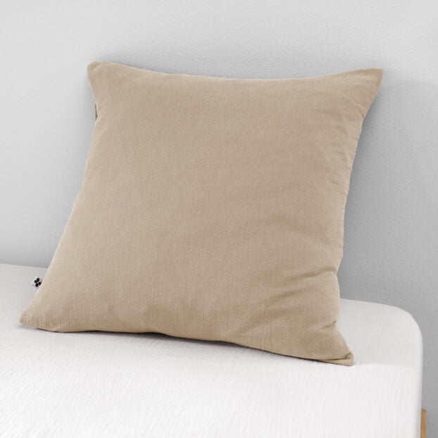 Taie d'oreiller 80x80 cm gaze de coton unie Gaia