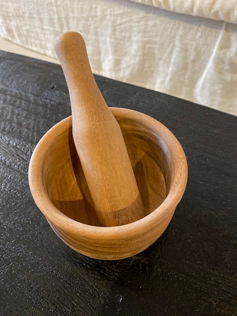Pilon en bois d'acacia - D12cm x H10cm