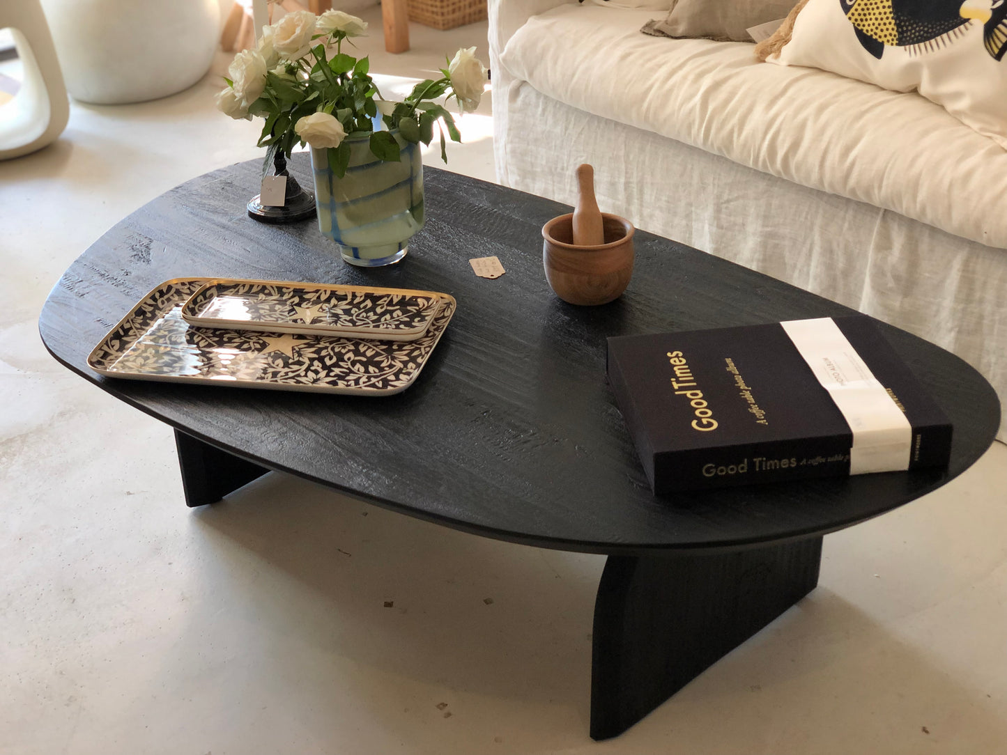 Table basse chal en bois de manguier