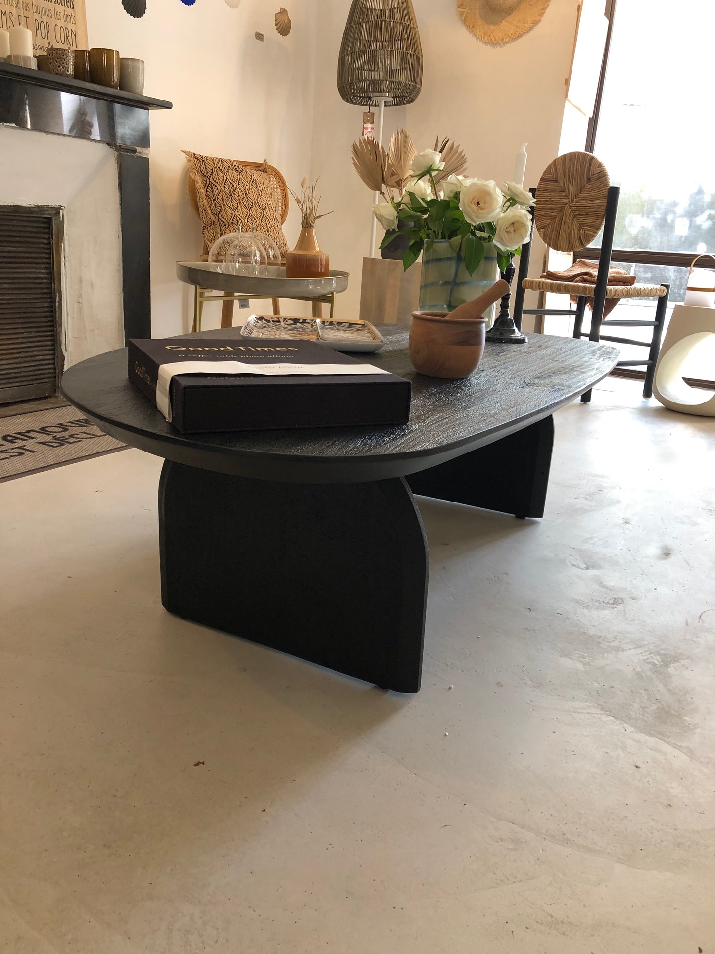 Table basse chal en bois de manguier