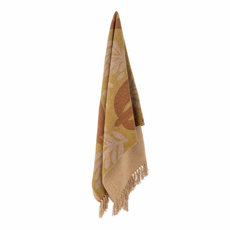 Plaid - Lark - Jaune - Coton recyclé