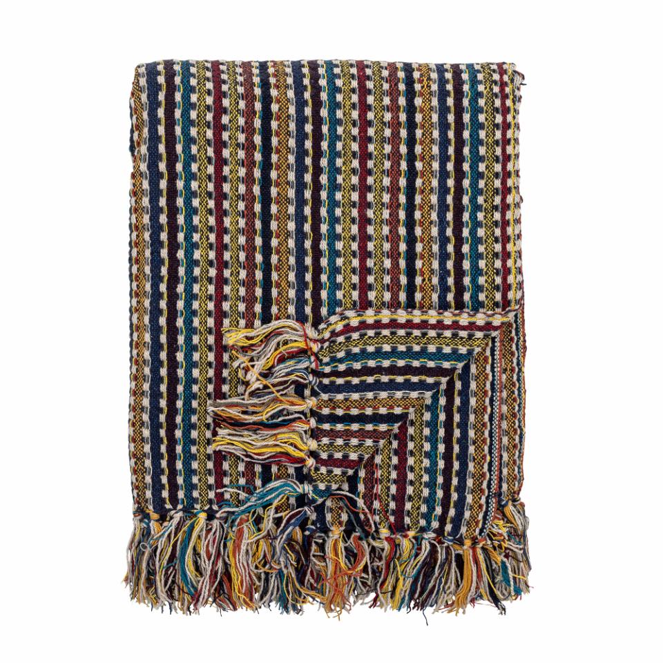 Plaid - Lazzario - Blue - Coton recyclé