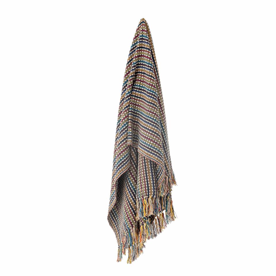 Plaid - Lazzario - Blue - Coton recyclé