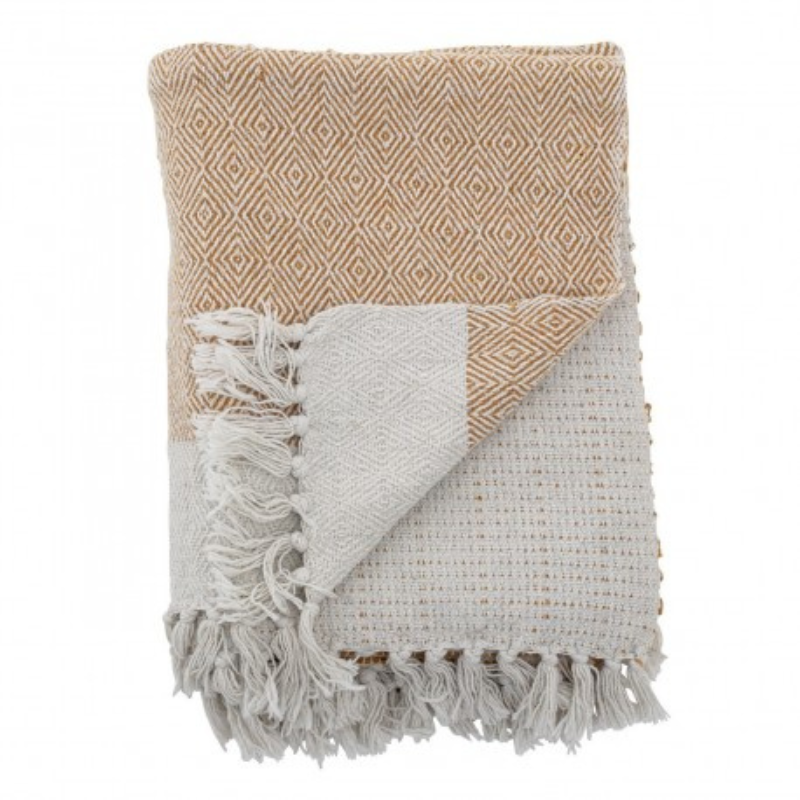 Location de Plaids blanc/orange - Pour vos Évènements & Mariage