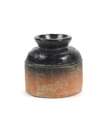 Pot de fleur - Terre cuite - noir