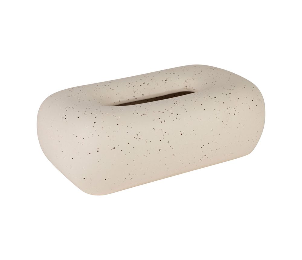 Boîte mouchoir céramique crème