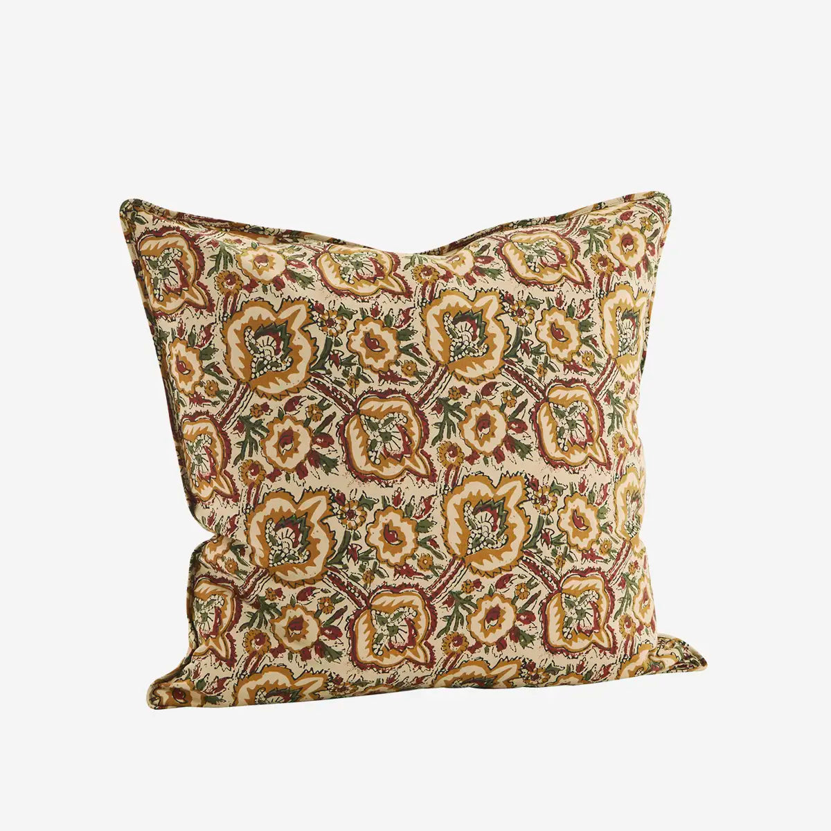 Housse de coussin imprimée – Couleurs : Beige, Tomate, Chanvre, Vert