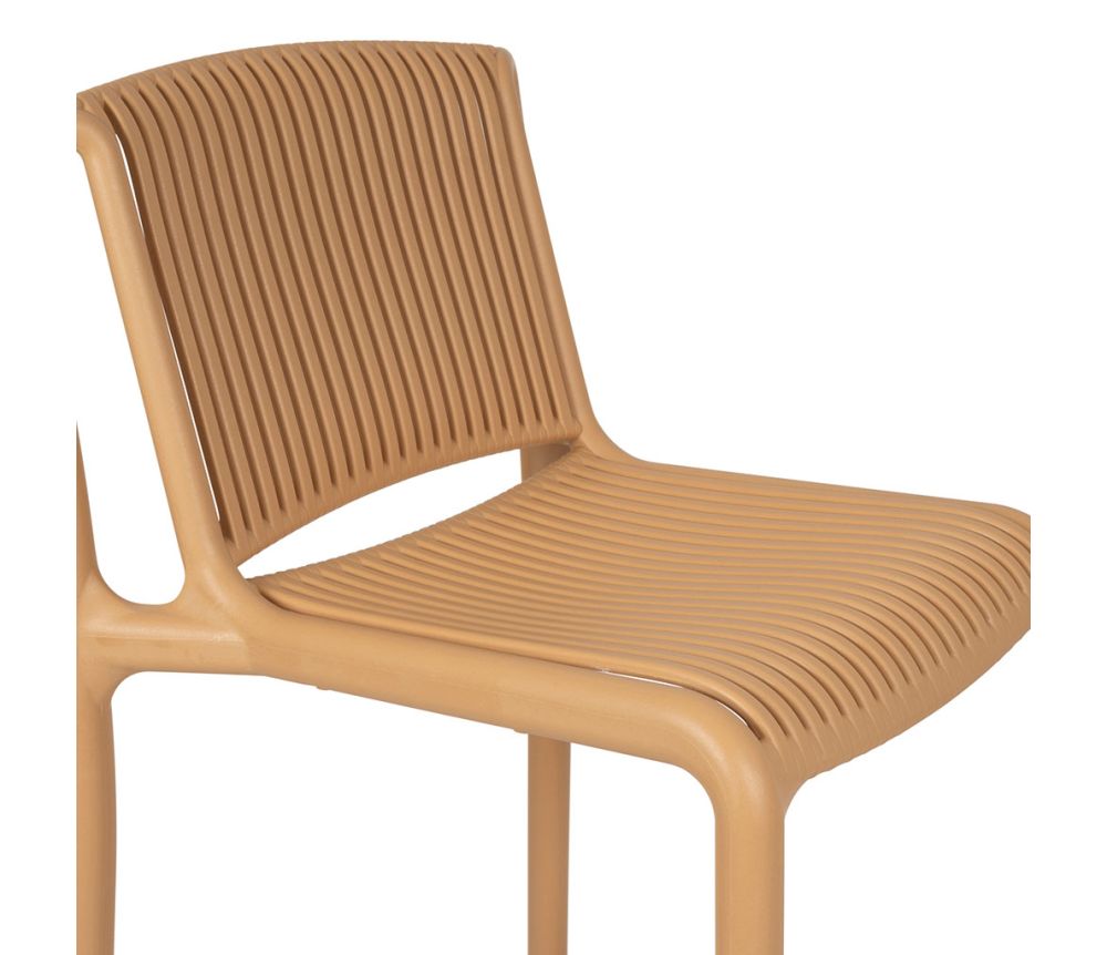 Chaise Haute Beige – 52,5 x 49 x H100 cm – Polypropylène