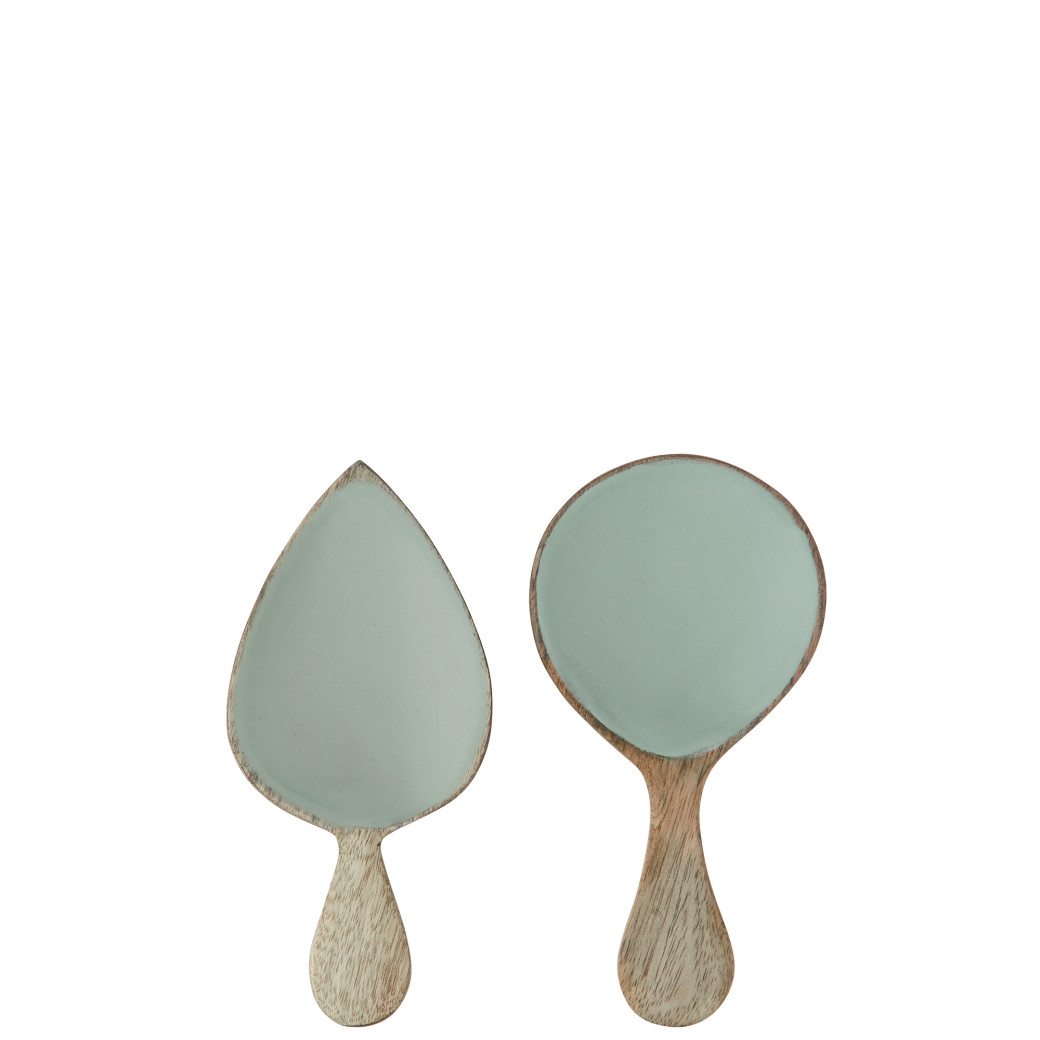Couverts de service en bois Vert clair, naturel