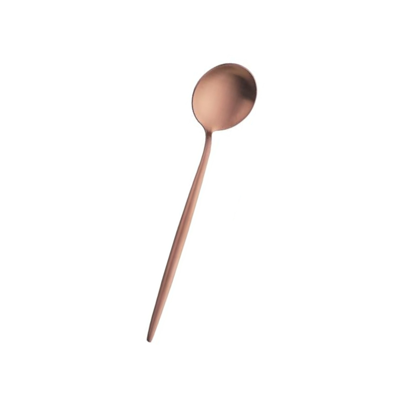 Lot de 4 couverts Rose Gold - Lot Vaisselles pour évènements - Cuillère à soupe à l'unité