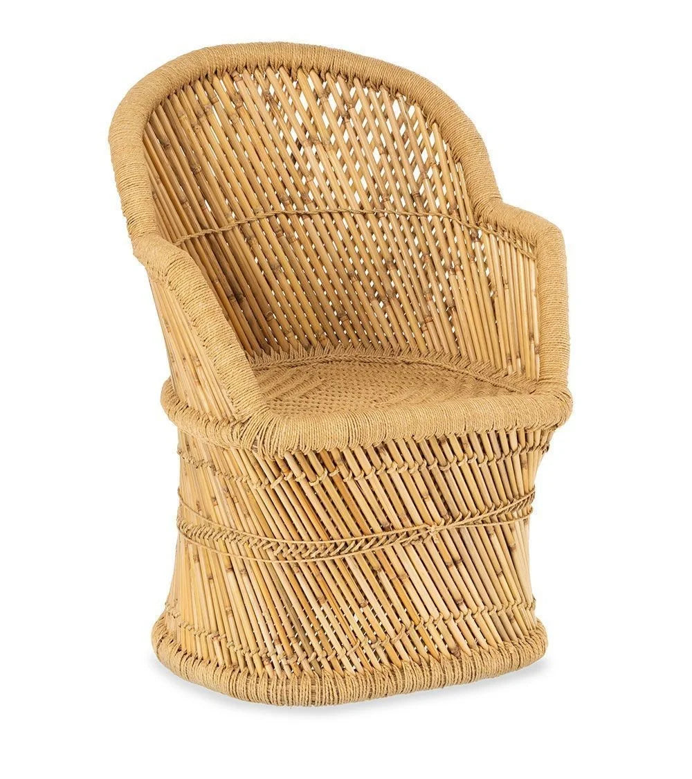 Fauteuil Bambou corde herbier marin