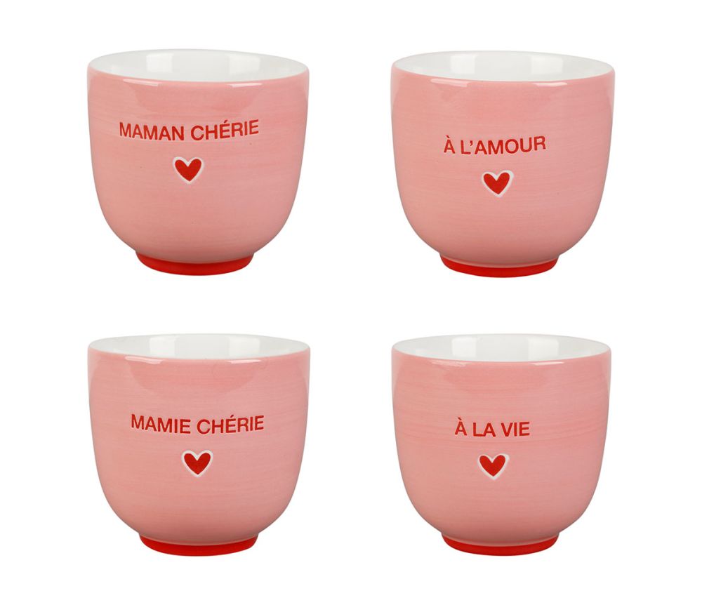 Gobelet Famille Blanc Moucheté & Rouge – 15 cl