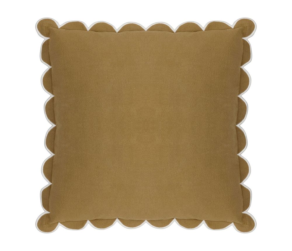 Housse de coussin Nomadea – coton avec finition festonnée – 45 x 45 cm