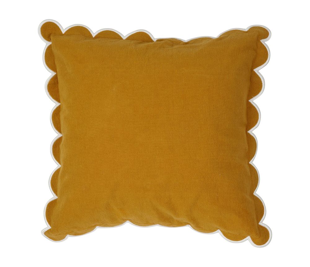 Housse de coussin Nomadea – coton avec finition festonnée – 45 x 45 cm