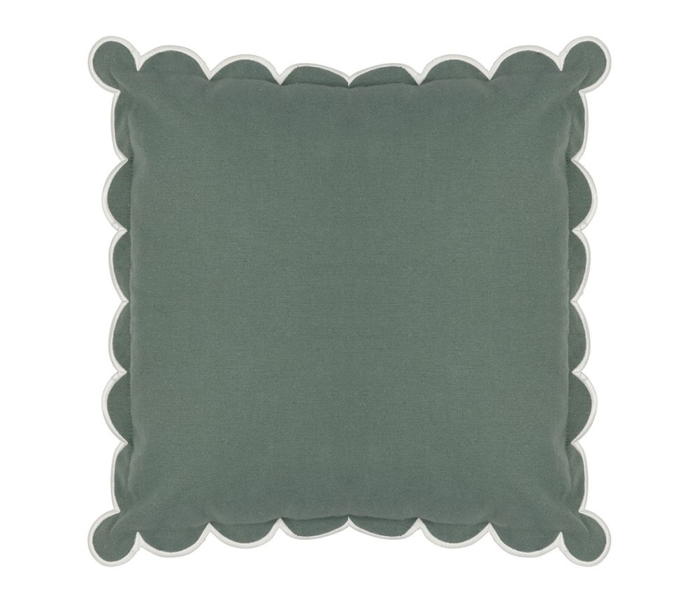 Housse de coussin Nomadea – coton avec finition festonnée – 45 x 45 cm