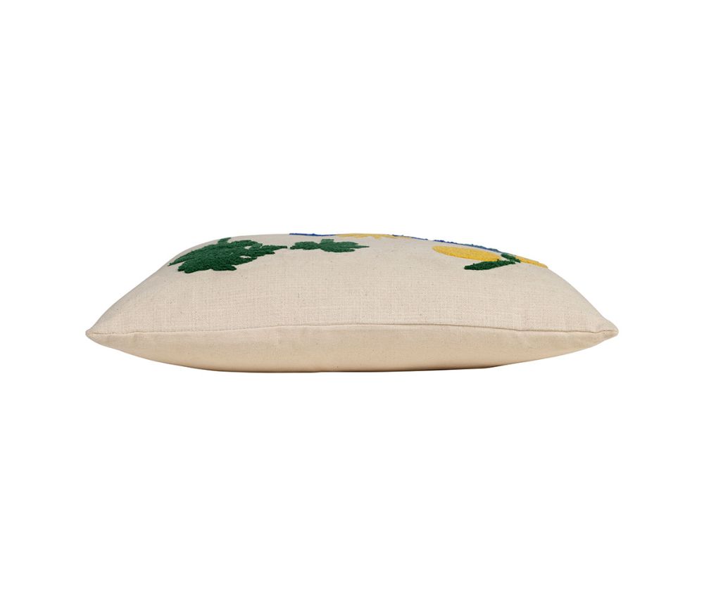 Housse de coussin Medi jaune et vert 45x45 cm