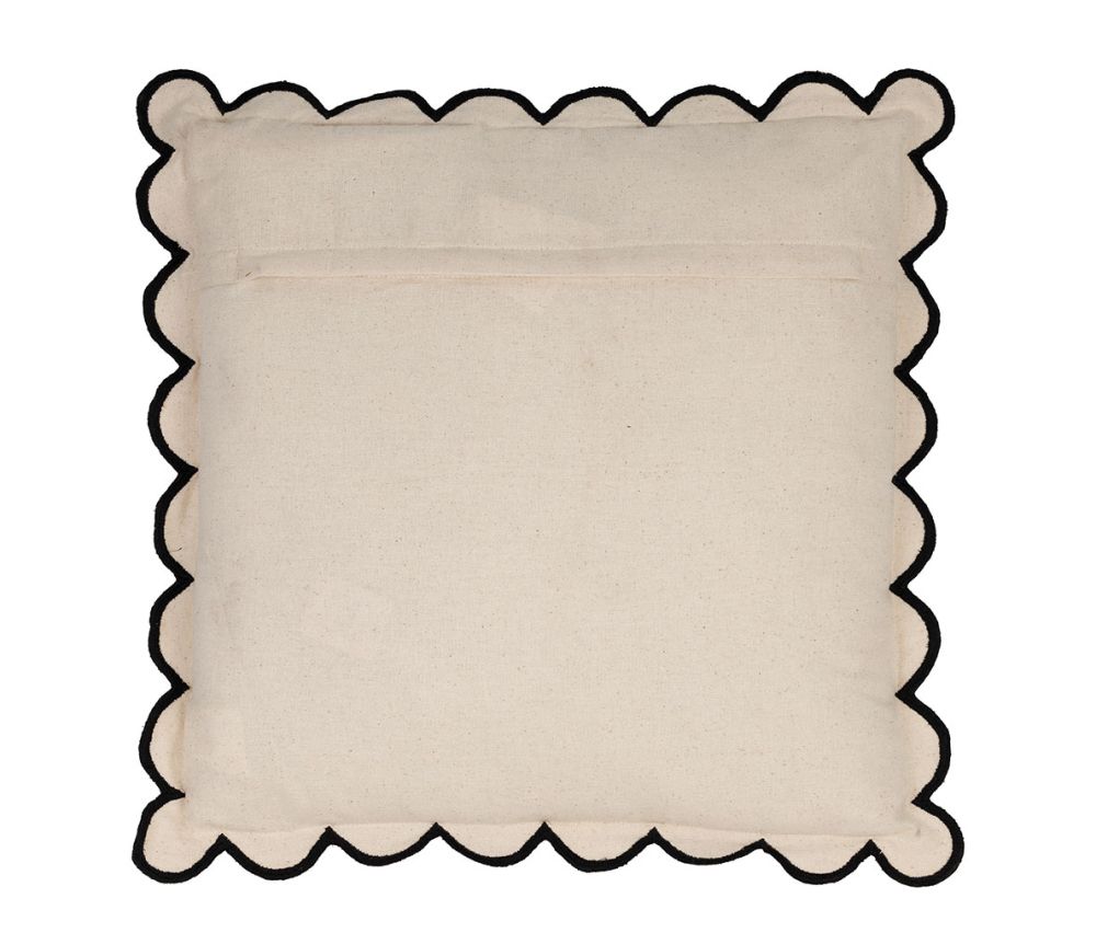 Housse de coussin Nomadea – coton avec finition festonnée – 45 x 45 cm