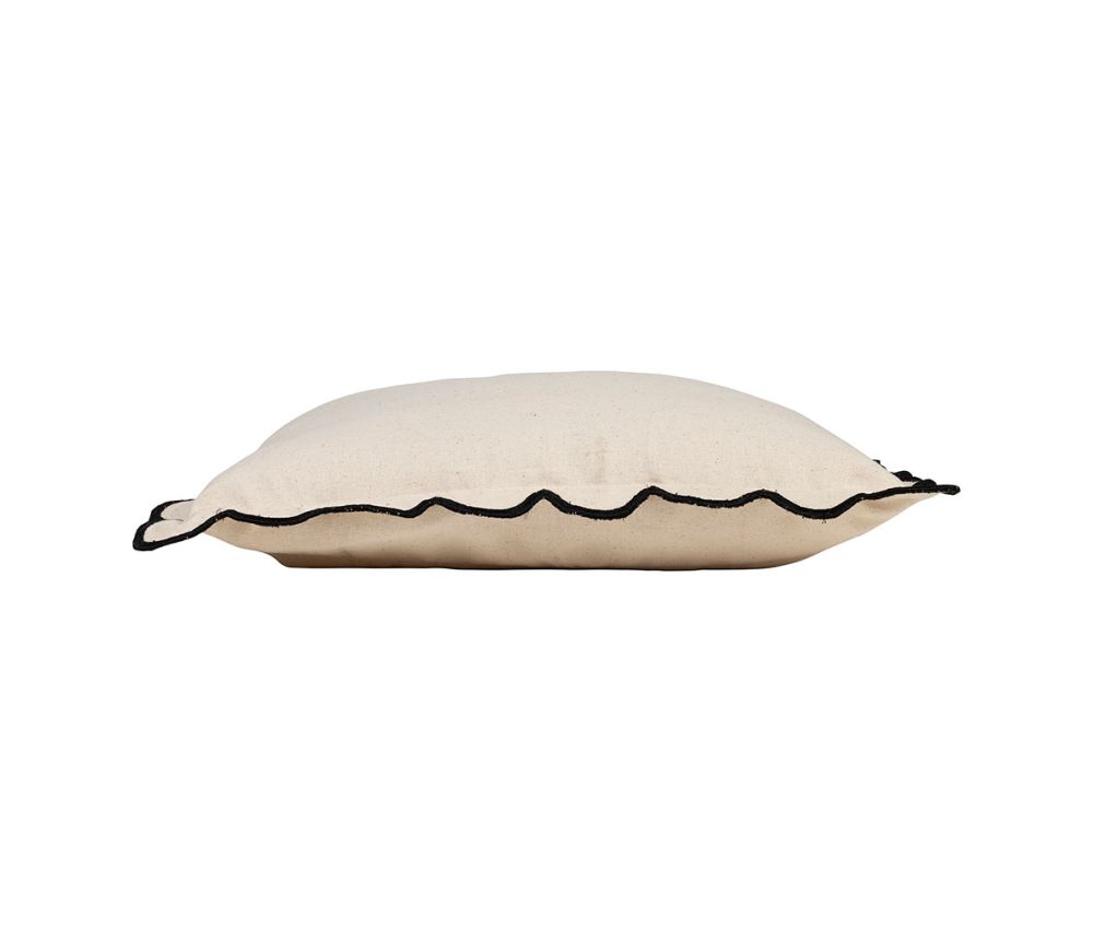Housse de coussin Nomadea – coton avec finition festonnée – 45 x 45 cm