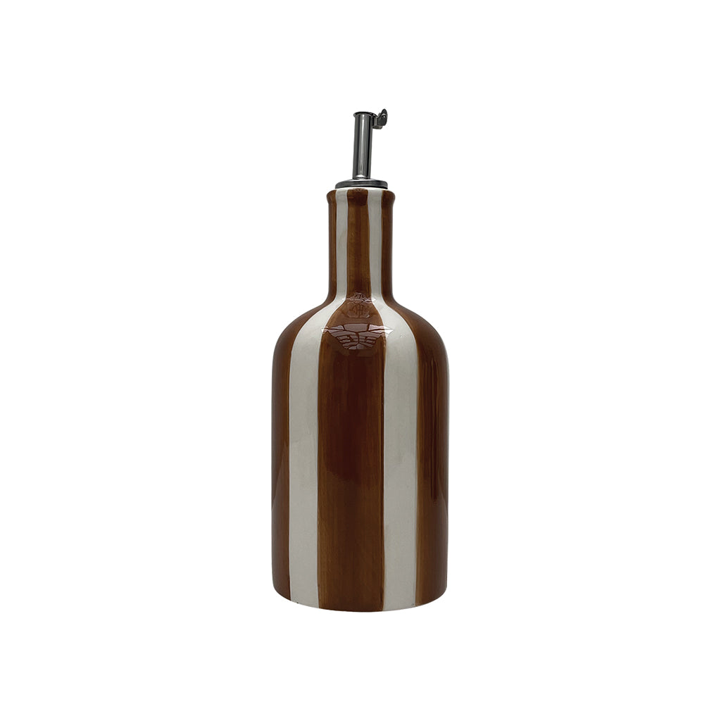 Huilier rayure marron L8 P8 H22cm