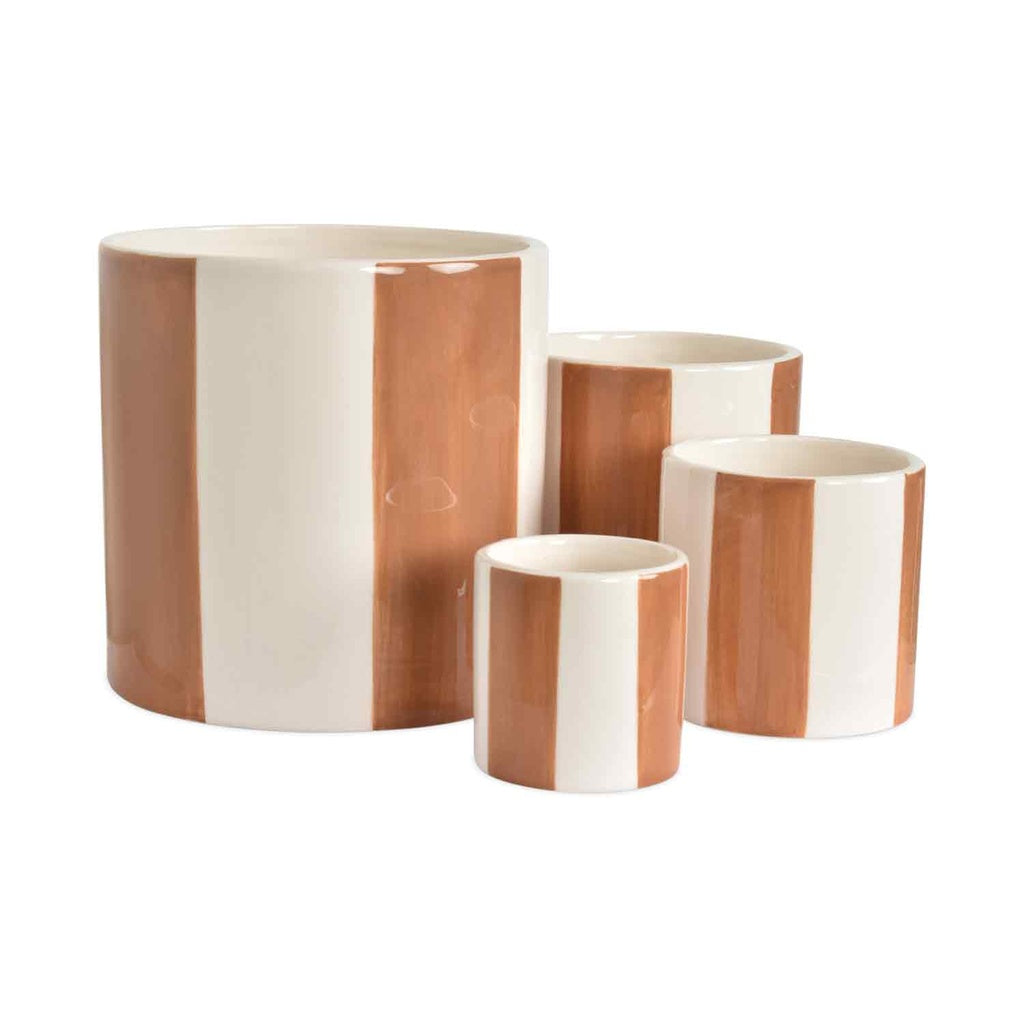 Set de 4 pots rayure